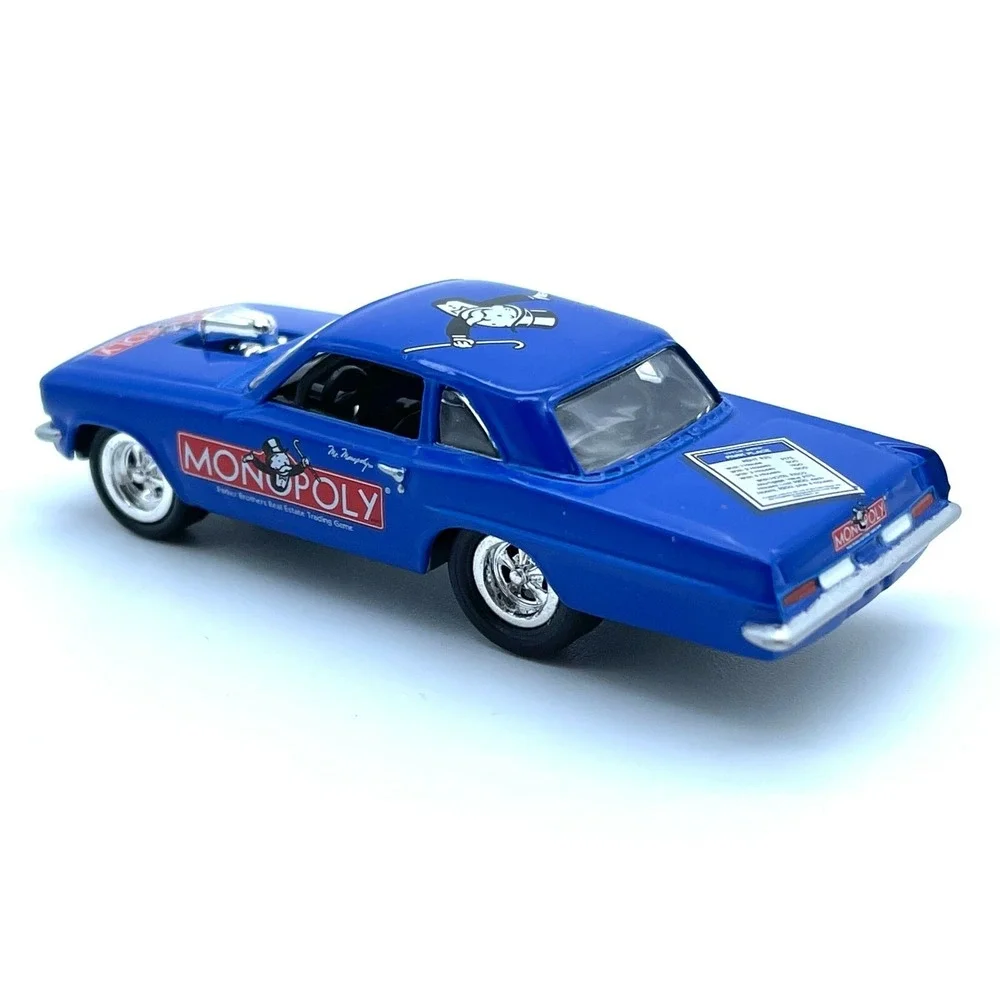 Johnny Lightning Monopoly Park Place Pontiac Tempest Car Blue Diecast 1/64 Loose